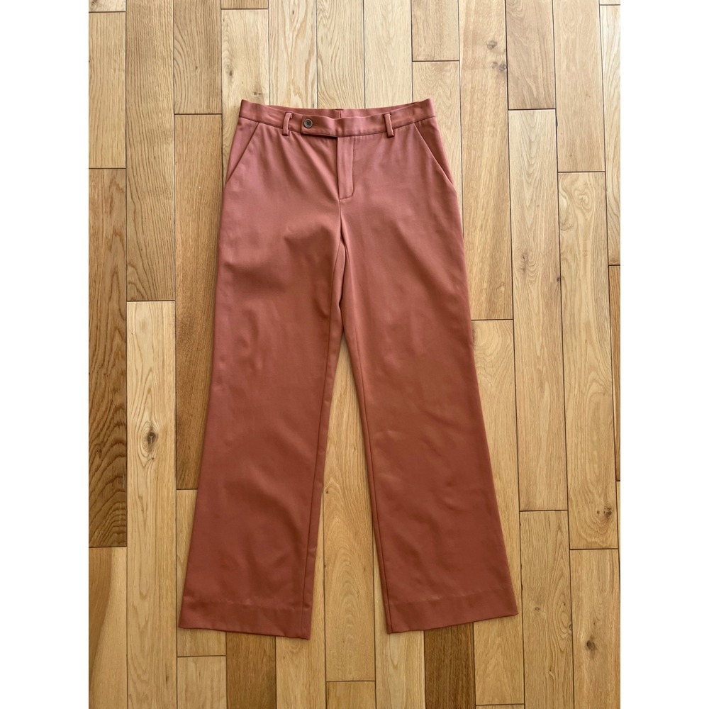 VTG Y2K Fuzzi Italy Women's Low Rise Straight Leg Trouser Pants Rust Brown US S